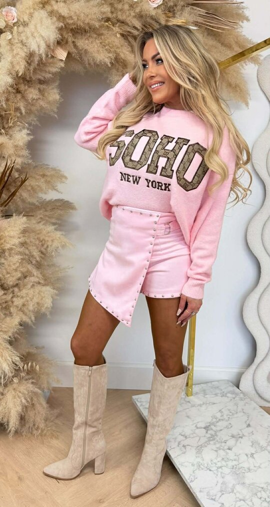 SOHO GUC PRINT SWEAT 1055 PINK