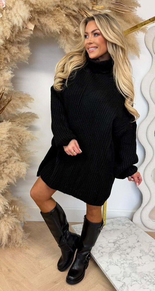 MARLIJN KOL SWEATER DRESS BLACK