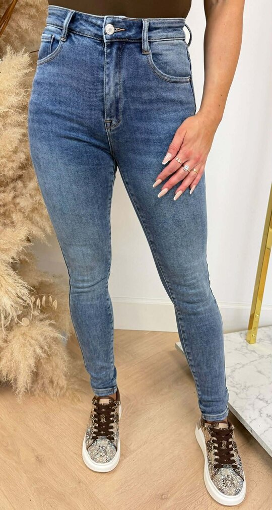 BASIC STRETCH SKINNY JEANS 5377-8 DENIMBLUE