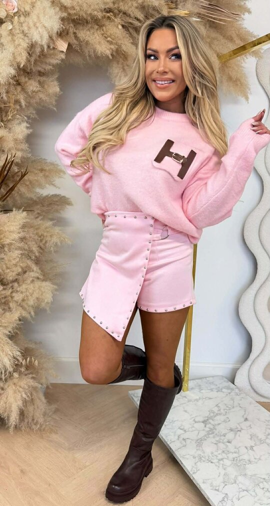 H POCKET INSPIRED SWEAT AM932 PINK