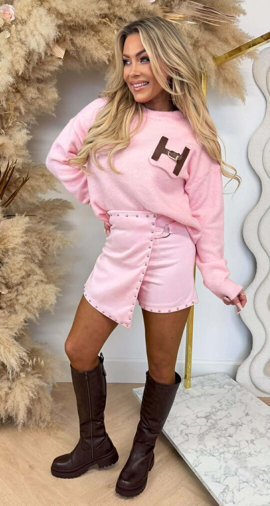 H POCKET INSPIRED SWEAT AM932 PINK