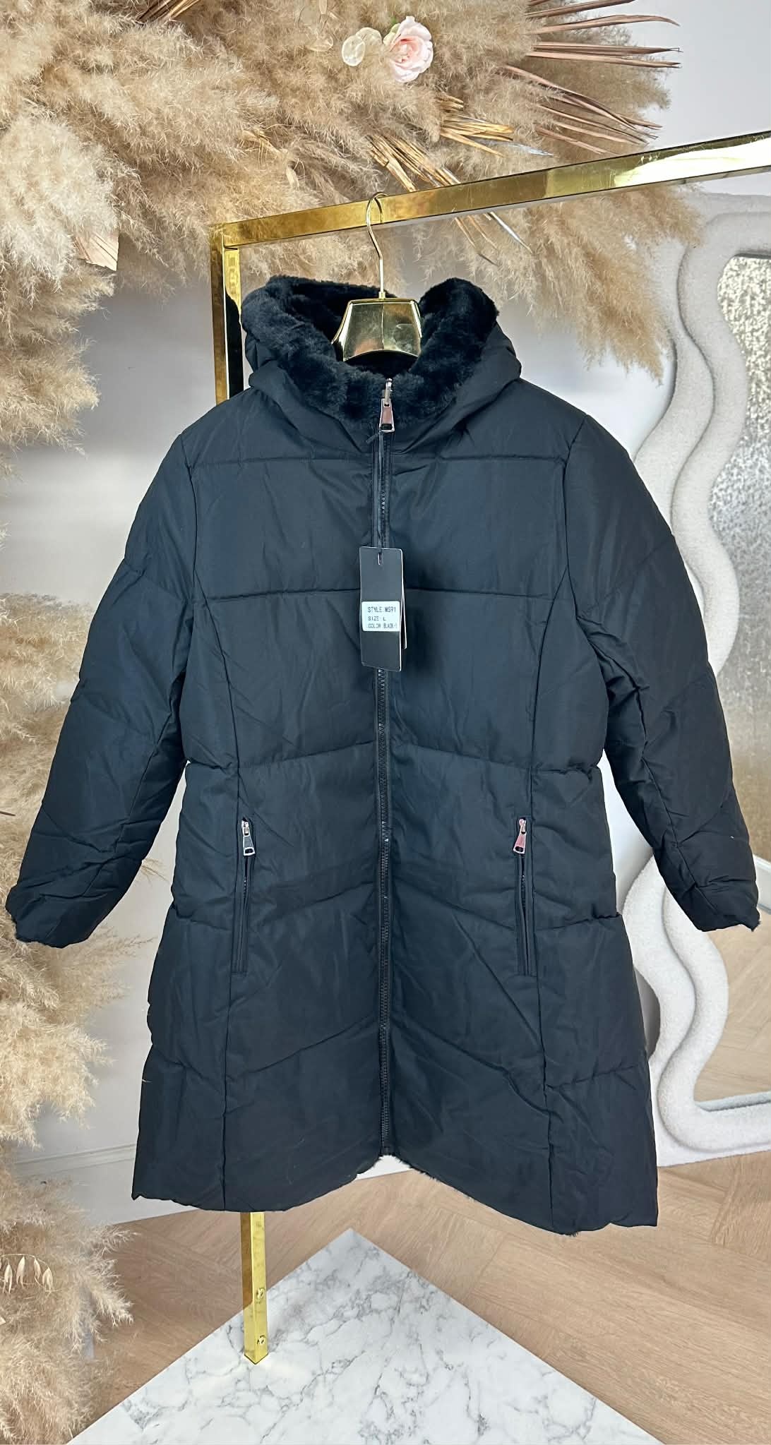 REVERISBLE PERFECT WINTERJACKET MS91 BLACK