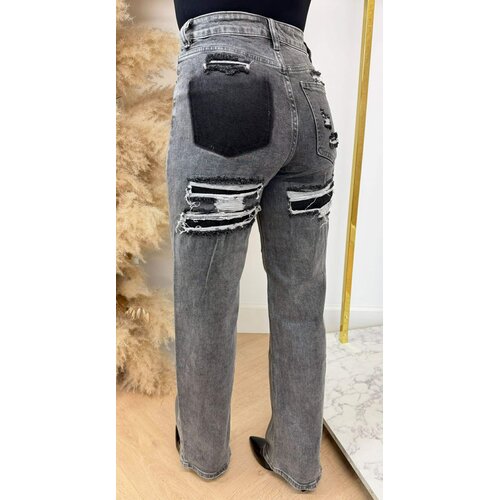 LOOSE STRAIGHT FIT JEANS 6377-10 GREY