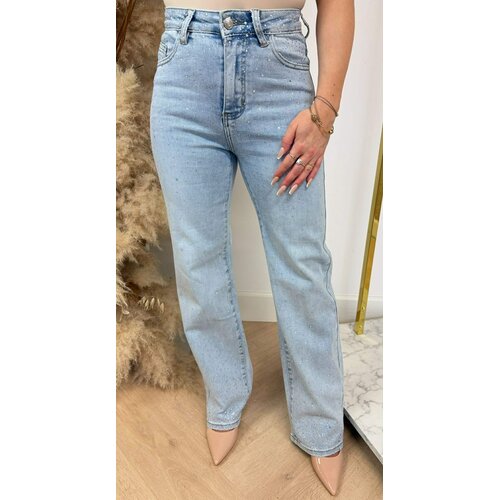 WIDE LEG GLITTER JEANS 880-9 LIGHTDENIM