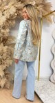 GLAM FLOWER BLAZER ZP1002 ICEBLUE