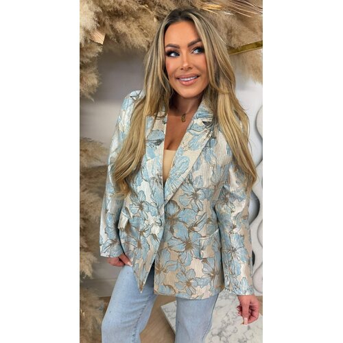 GLAM FLOWER BLAZER ZP1002 ICEBLUE