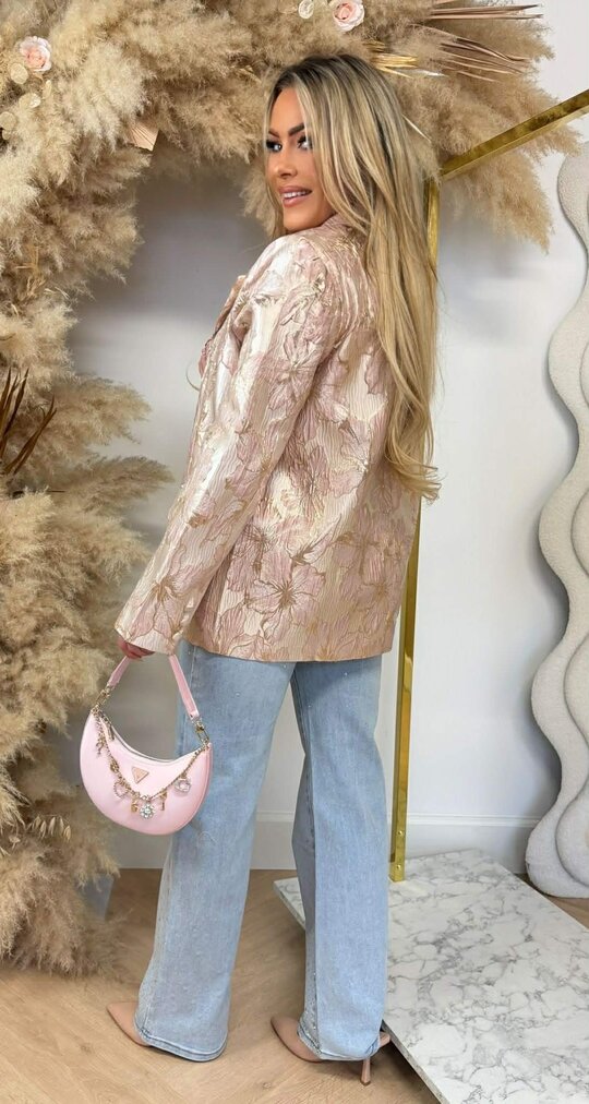 GLAM FLOWER BLAZER ZP1002 PINK