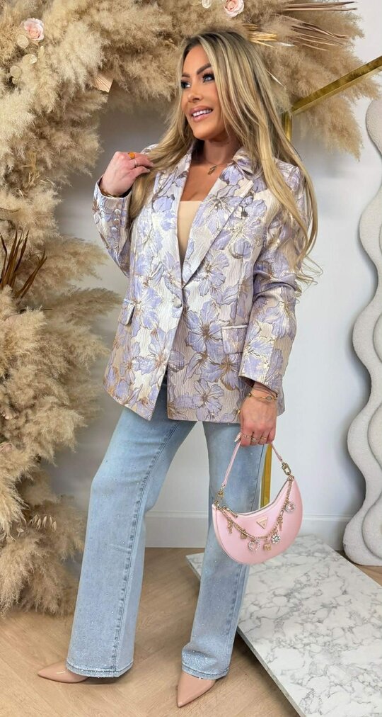 GLAM FLOWER BLAZER ZP1002 LILA