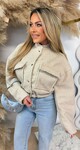 TEDDY BOMBER JACKET BEIGE