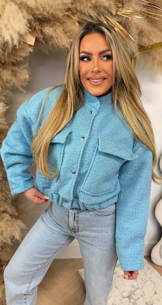 TEDDY BOMBER JACKET BLUE