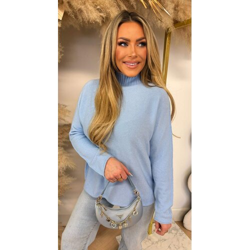 TURTLE NECK SWEAT ICEBLUE