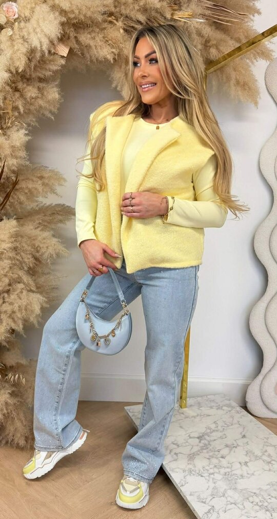BASIC VILT GILET BUTTERYELLOW