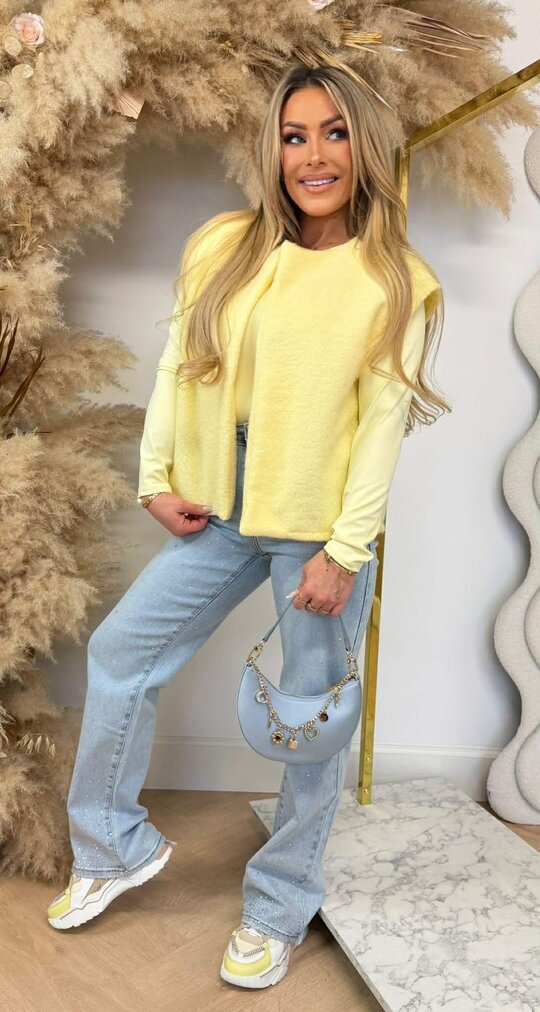 BASIC VILT GILET BUTTERYELLOW