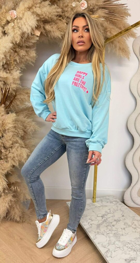 HAPPY GIRLS SWEAT ICEBLUE