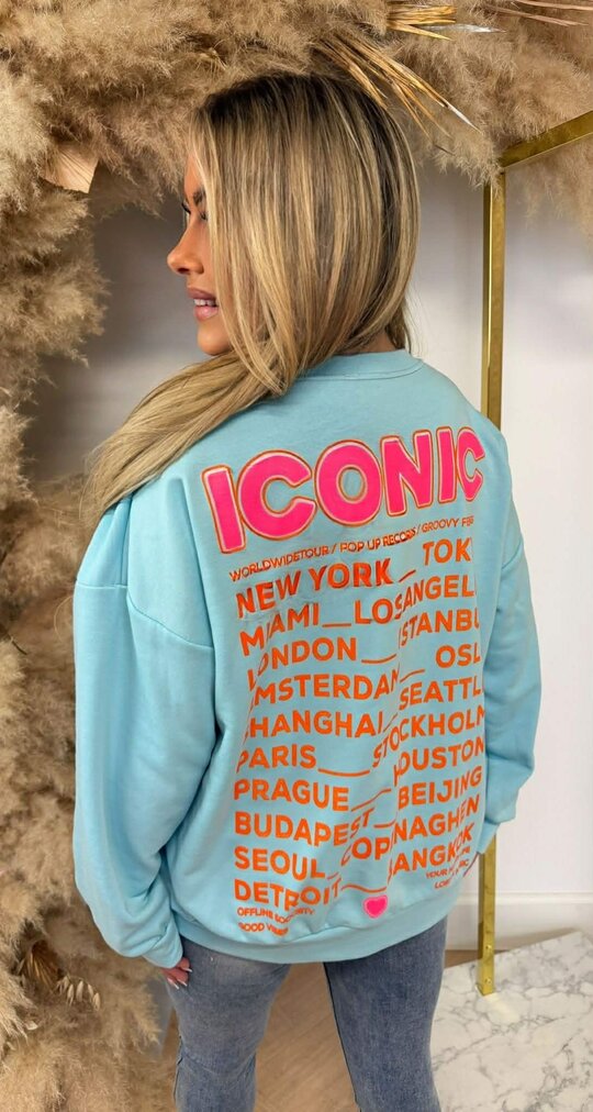 ICONIC SWEAT ICEBLUE