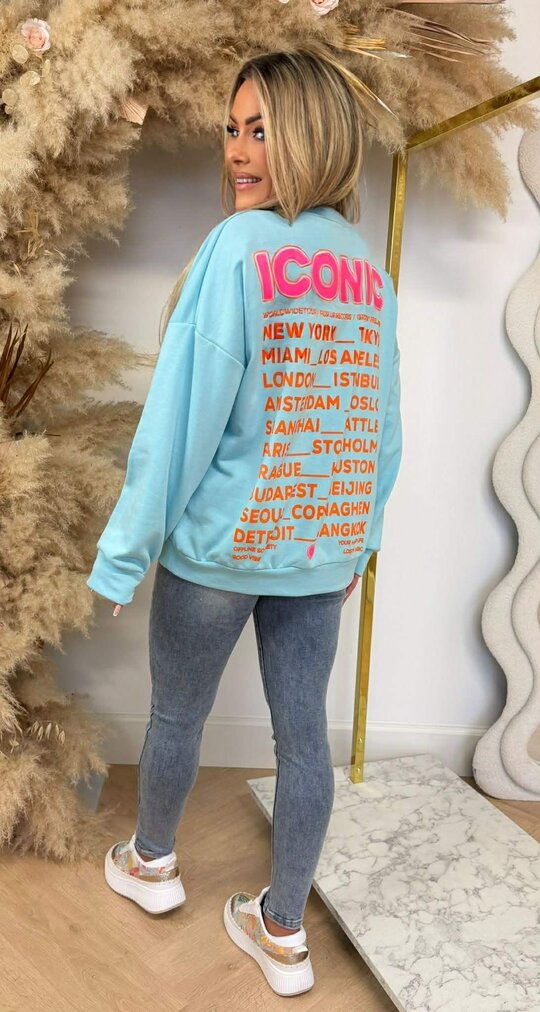 ICONIC SWEAT ICEBLUE