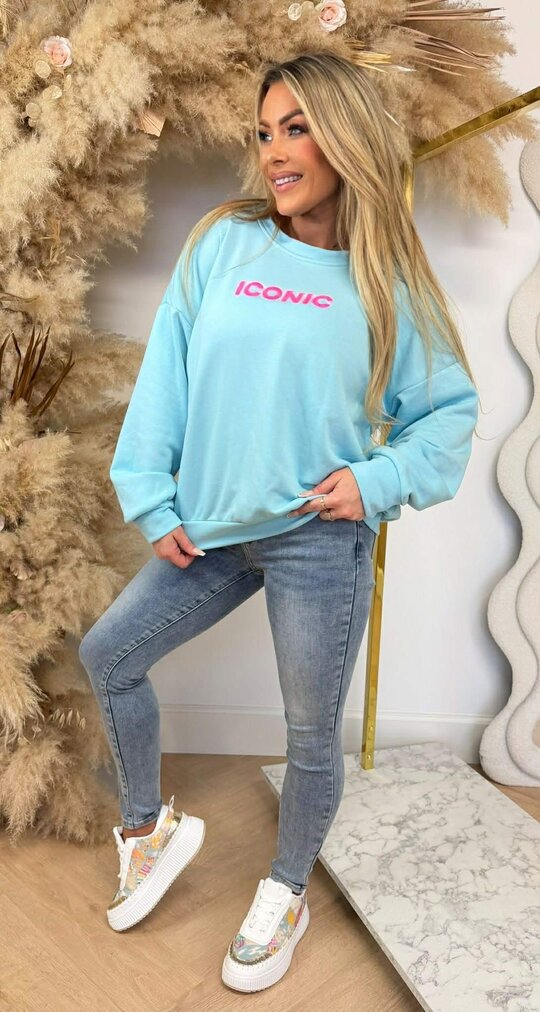 ICONIC SWEAT ICEBLUE