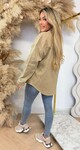 GLITTER DENIM BLOUSE 20859 BEIGE