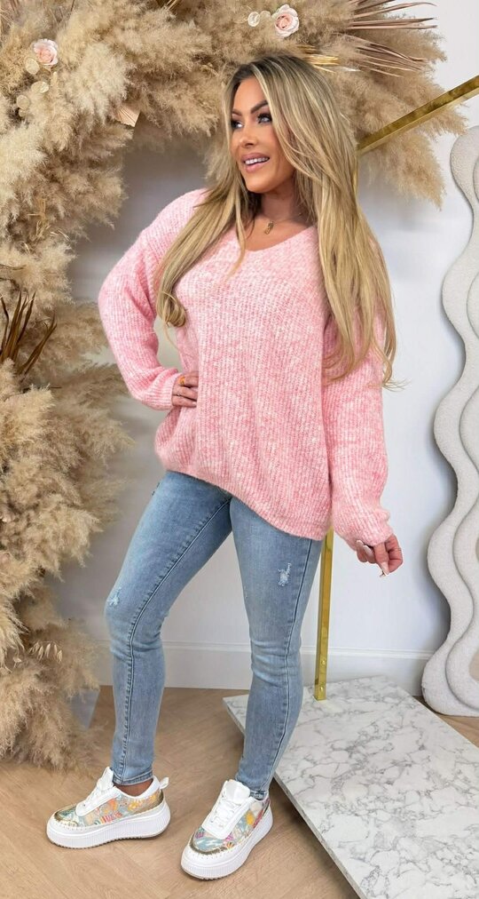 SOFY V BASIC SWEAT PINK