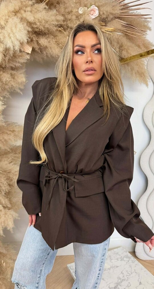 POCKET LUS BLAZER CHOCO