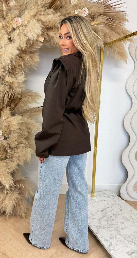 POCKET LUS BLAZER CHOCO