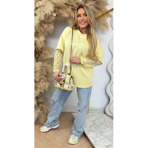 MEGAN LACY TEE YELLOW