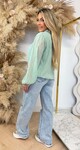 WAVY CROPPED BLOUSE MINT WAVY CROPPED BLOUSE MINT