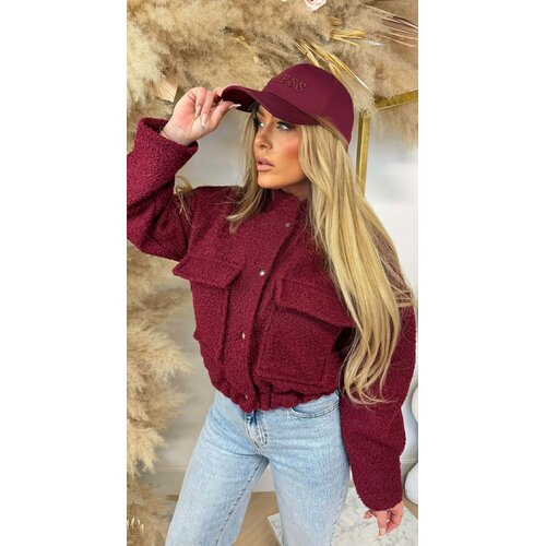 TEDDY BOMBER JACKET BORDEAUX