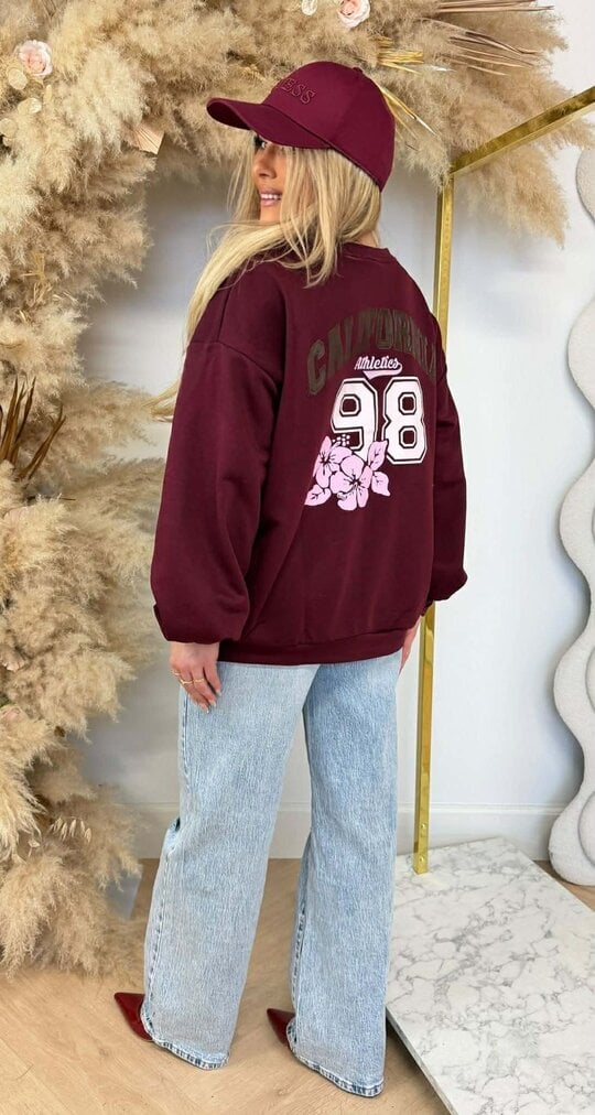 FLOWER CALIFORNIA SWEAT 801813 BORDEAUX