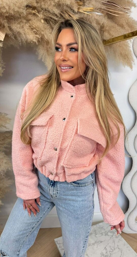 TEDDY BOMBER JACKET LIGHTPINK