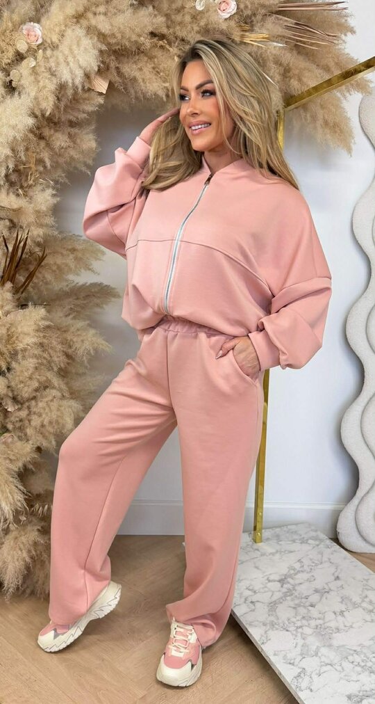 ZIPPER COMFY SET PINK