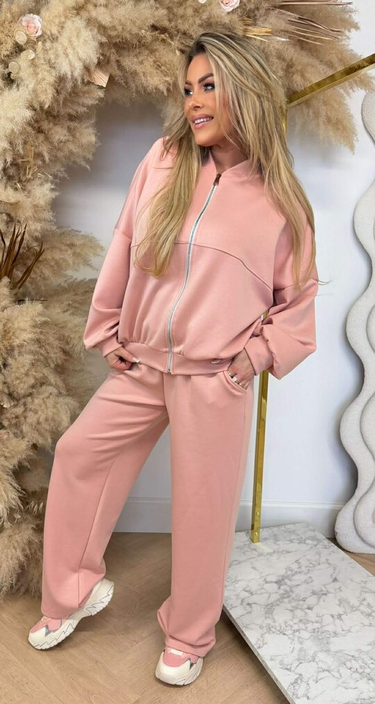 ZIPPER COMFY SET PINK