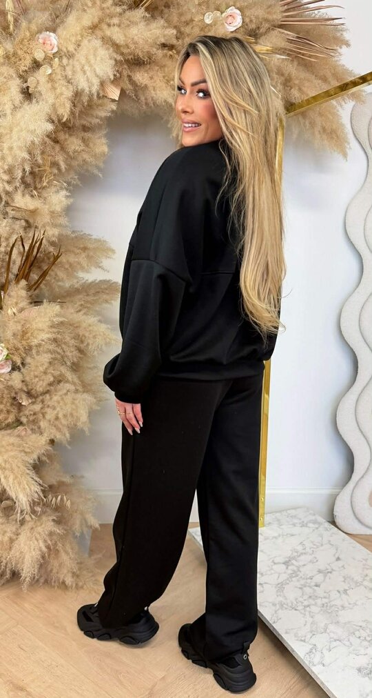 ZIPPER COMFY SET BLACK