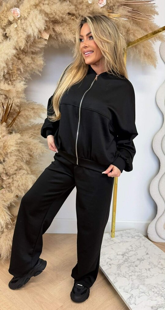 ZIPPER COMFY SET BLACK