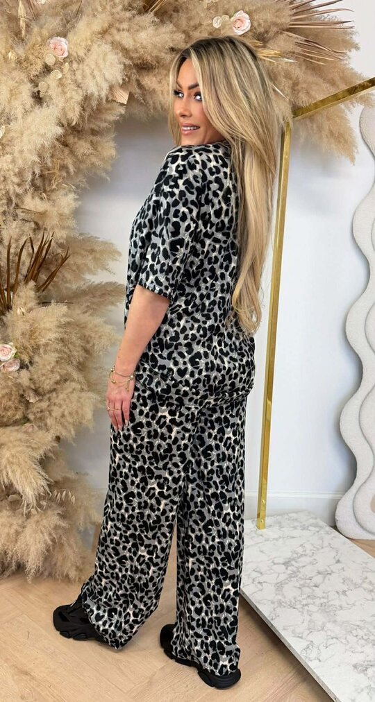 LEOPARD STRETCH SET 905 GREY *BIG LEO*