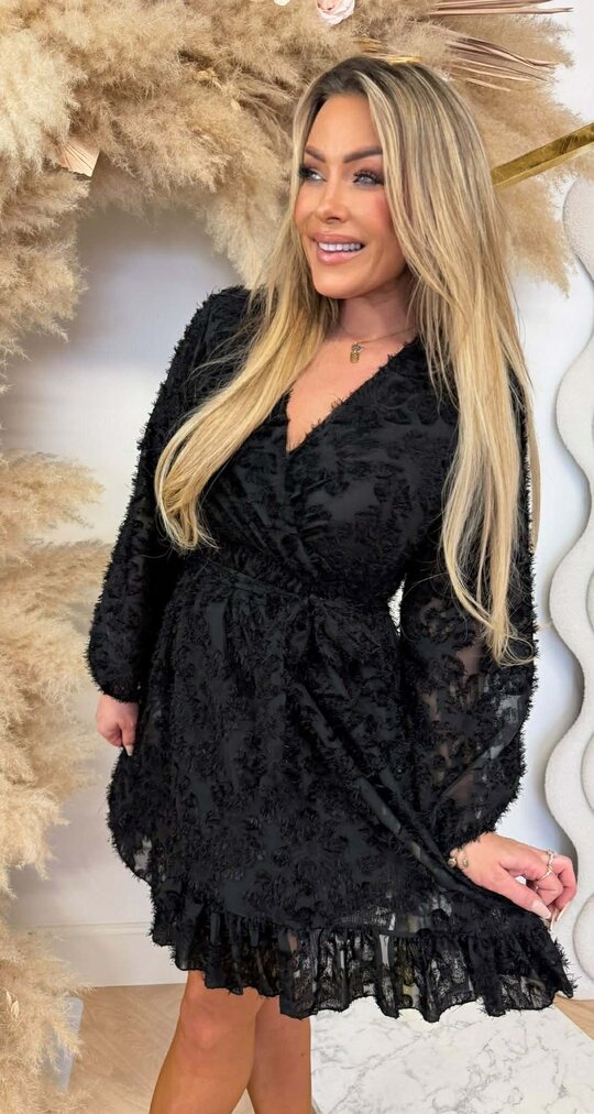 AMY PRINT DRESS BLACK