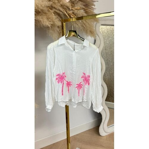 PALM SEQUIN BLOUSE 4849 OFFWHITE