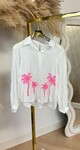 PALM SEQUIN BLOUSE 4849 OFFWHITE