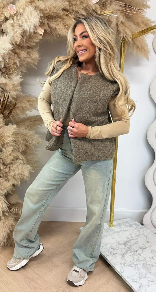 BASIC VILT GILET TAUPE