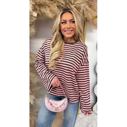 STRIPE LONGSLEEVE TEE CHOCO