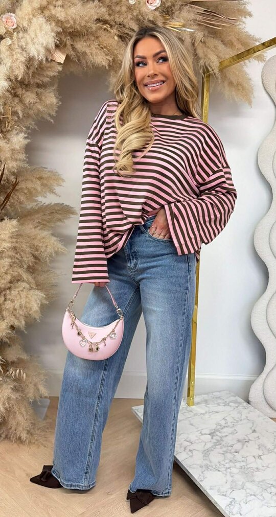 STRIPE LONGSLEEVE TEE CHOCO