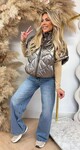 PUFFER BODYWARMER 1113/1137 METALLIC TAUPE