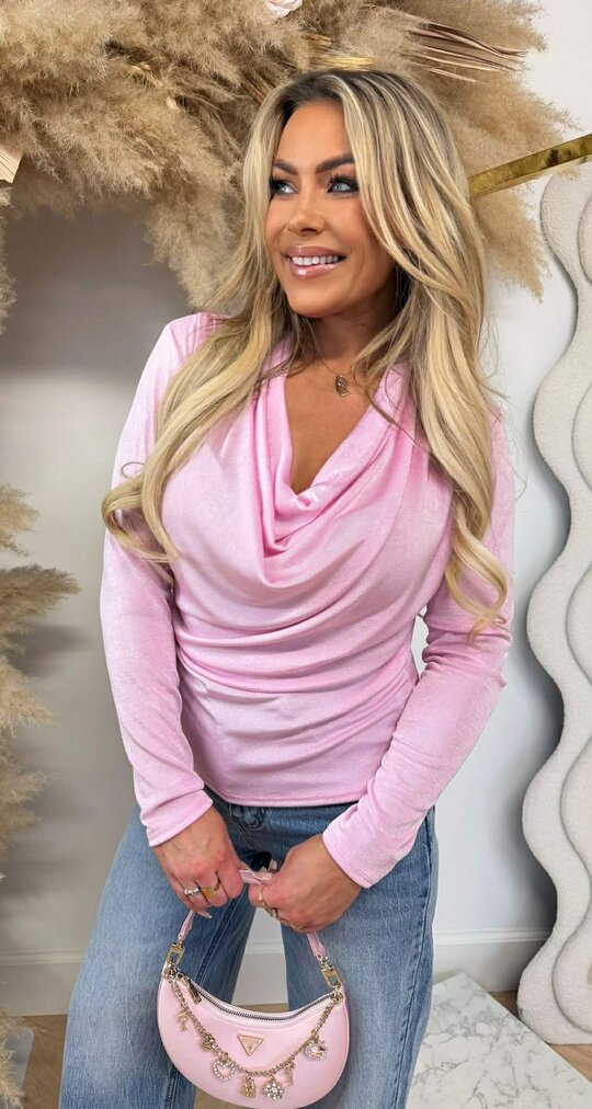 SHINE WATERVAL TOP PINK