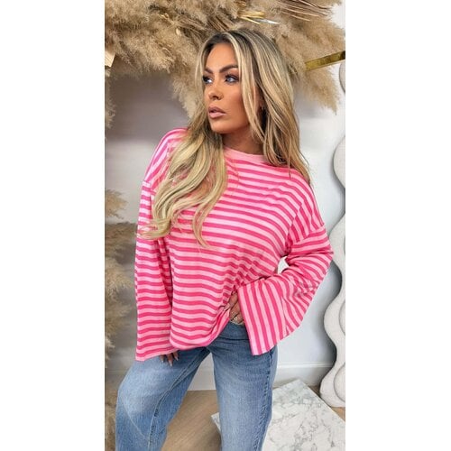 STRIPE LONGSLEEVE TEE PINK