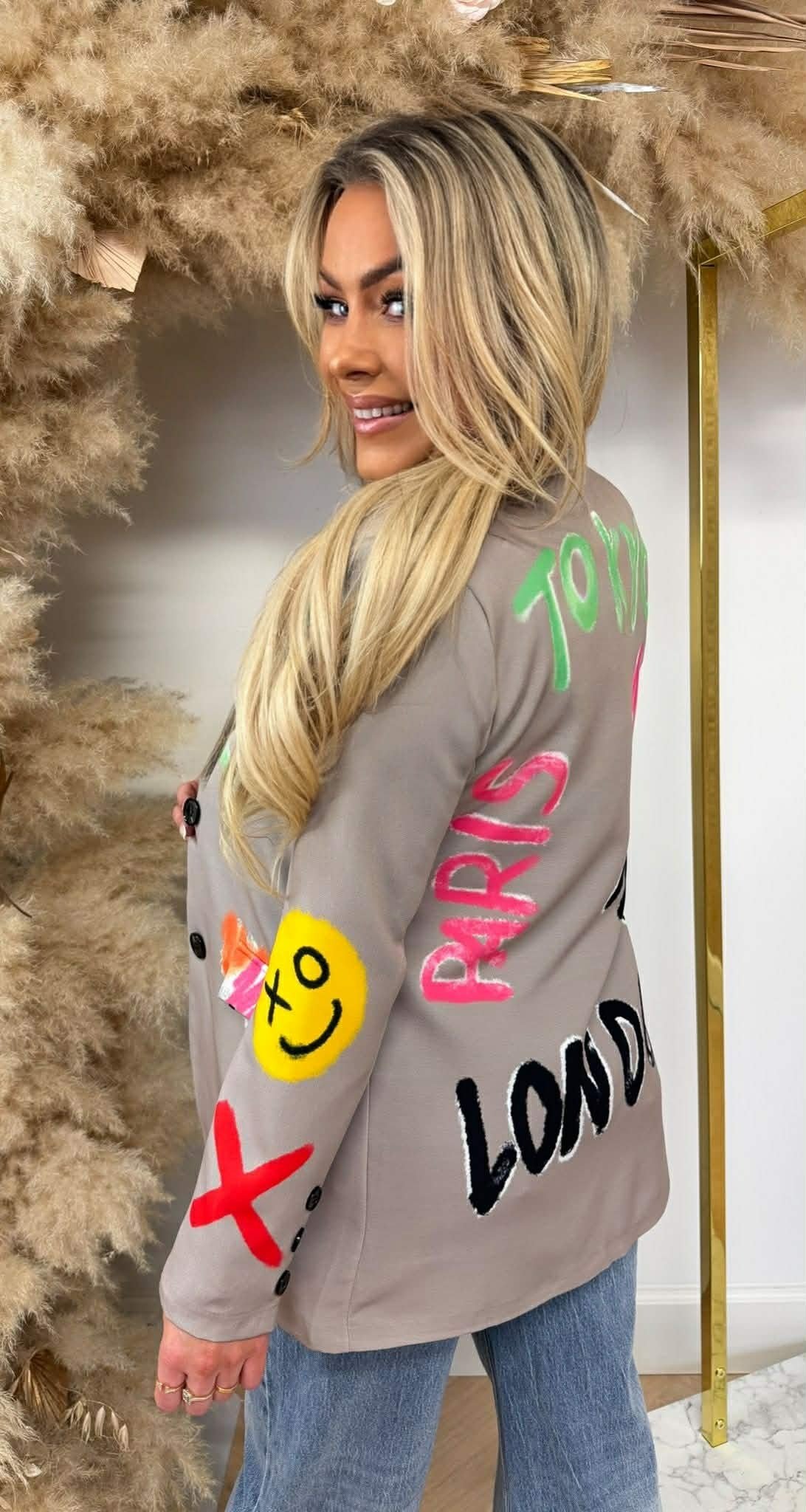 GRAFFI SMILE BLAZER TAUPE