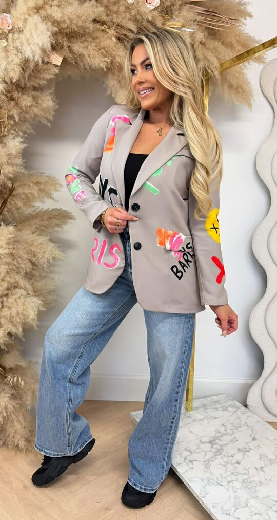 GRAFFI SMILE BLAZER TAUPE