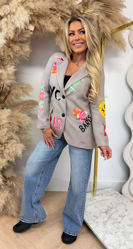 GRAFFI SMILE BLAZER TAUPE