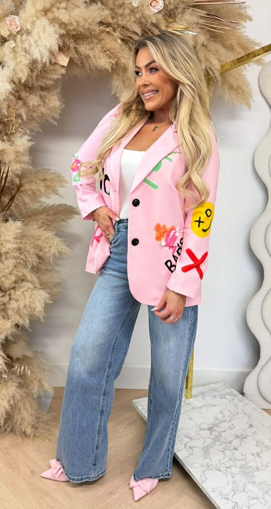 GRAFFI SMILE BLAZER PINK