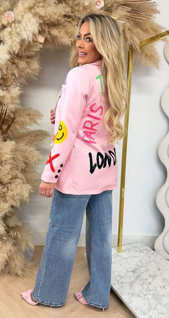 GRAFFI SMILE BLAZER PINK