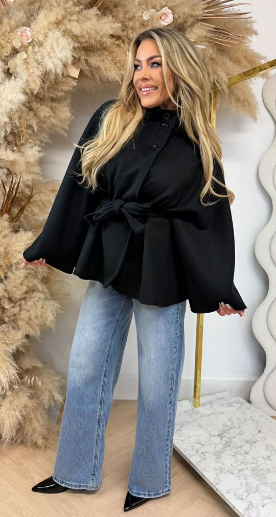 LEONIE PONCHO BLACK